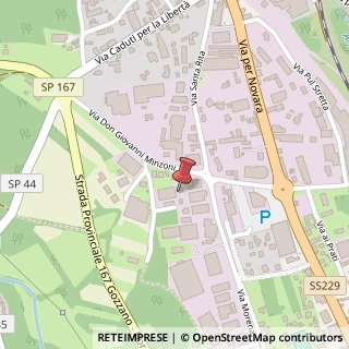 Mappa Via Minzoni Don, 47, 28024 Gozzano, Novara (Piemonte)