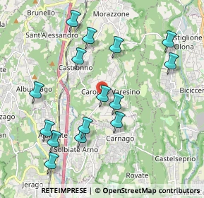 Mappa Via Daniele Castiglioni, 21040 Caronno Varesino VA, Italia (2.09067)