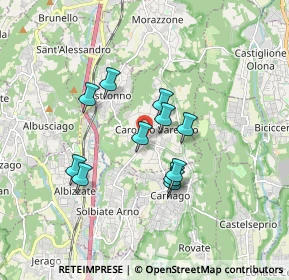 Mappa Via Daniele Castiglioni, 21040 Caronno Varesino VA, Italia (1.37545)