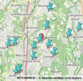 Mappa Via Daniele Castiglioni, 21040 Caronno Varesino VA, Italia (2.28231)