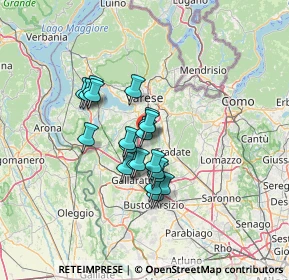 Mappa Via Daniele Castiglioni, 21040 Caronno Varesino VA, Italia (9.7075)