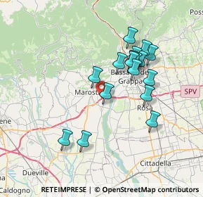 Mappa Via Cà Boina, 36063 Marostica VI, Italia (6.39765)
