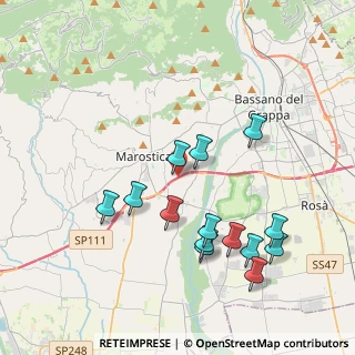 Mappa Via Cà Boina, 36063 Marostica VI, Italia (3.94571)