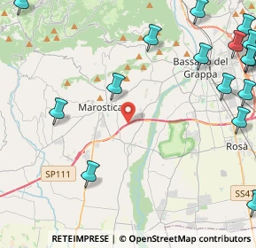 Mappa Via Cà Boina, 36063 Marostica VI, Italia (6.5575)