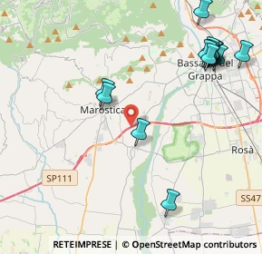 Mappa Via Cà Boina, 36063 Marostica VI, Italia (5.01786)