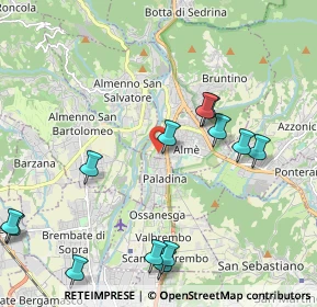 Mappa Via A. Volta, 24011 Almè BG, Italia (2.43538)