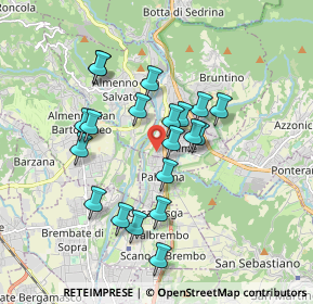 Mappa Via A. Volta, 24011 Almè BG, Italia (1.5545)