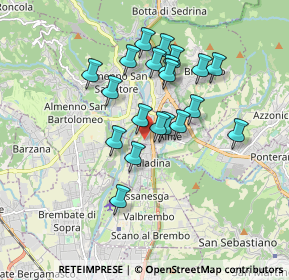 Mappa Via A. Volta, 24011 Almè BG, Italia (1.473)