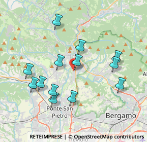 Mappa Via A. Volta, 24011 Almè BG, Italia (3.73538)