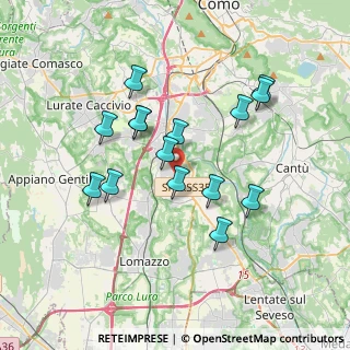 Mappa Via I Maggio, 22073 Fino Mornasco CO, Italia (3.26267)