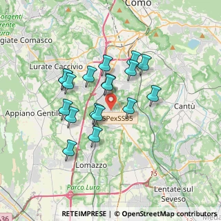 Mappa Via I Maggio, 22073 Fino Mornasco CO, Italia (2.92889)