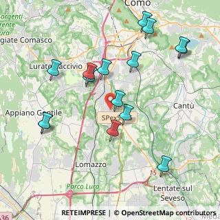 Mappa Via I Maggio, 22073 Fino Mornasco CO, Italia (4.26733)