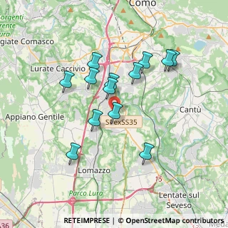 Mappa Via I Maggio, 22073 Fino Mornasco CO, Italia (3.19385)