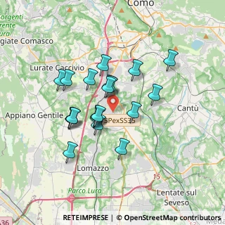Mappa Via I Maggio, 22073 Fino Mornasco CO, Italia (2.8625)