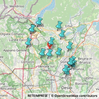 Mappa 22063 Cantù CO, Italia (7.24294)