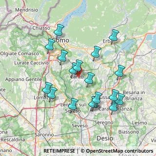 Mappa 22063 Cantù CO, Italia (7.27944)