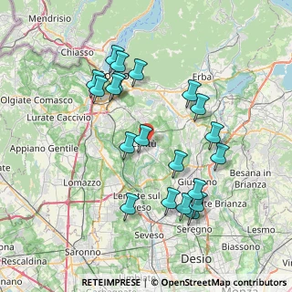 Mappa 22063 Cantù CO, Italia (7.4985)