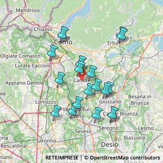 Mappa 22063 Cantù CO, Italia (6.8105)