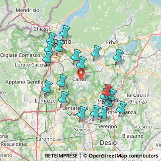 Mappa 22063 Cantù CO, Italia (7.507)