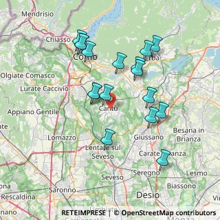 Mappa 22063 Cantù CO, Italia (7.14176)