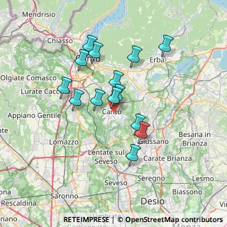 Mappa 22063 Cantù CO, Italia (6.07714)