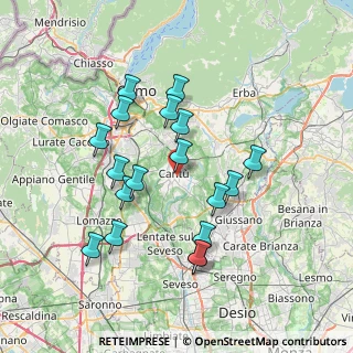 Mappa 22063 Cantù CO, Italia (6.86944)