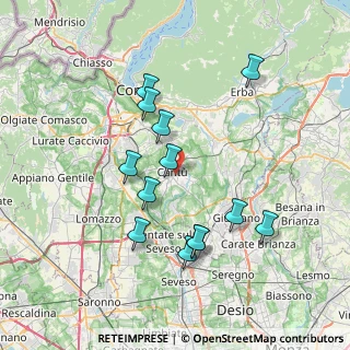 Mappa 22063 Cantù CO, Italia (7.07538)