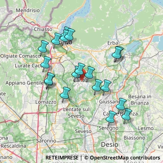 Mappa 22063 Cantù CO, Italia (7.21421)