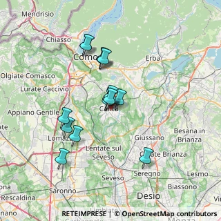 Mappa 22063 Cantù CO, Italia (5.94333)
