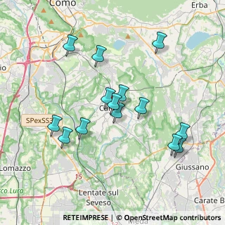Mappa Via U. Da, 22063 Cantù CO, Italia (3.505)