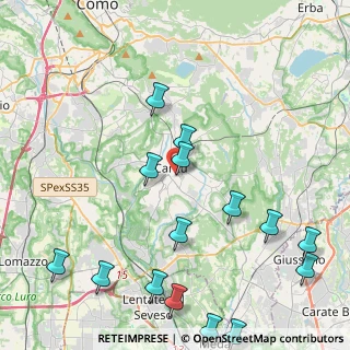 Mappa Via U. Da, 22063 Cantù CO, Italia (5.35867)
