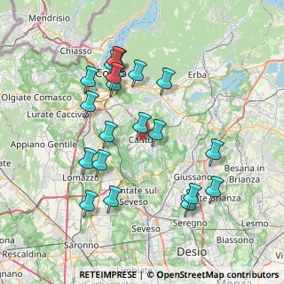 Mappa Via U. Da, 22063 Cantù CO, Italia (7.595)