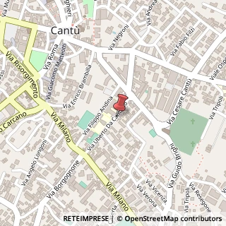 Mappa Via Uberto da Canturio, 18, 22063 Cantù, Como (Lombardia)
