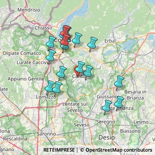 Mappa Via Unione, 22063 Cantù CO, Italia (6.96824)