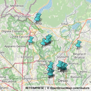 Mappa Via G. Carcano, 22063 Cantù CO, Italia (8.7455)