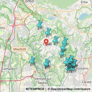 Mappa Via Giulio Carcano, 22063 Cantù CO, Italia (4.65722)
