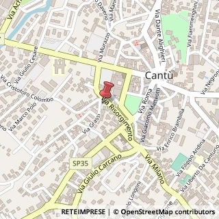 Mappa Via Risorgimento, 13, 22063 Cantù, Como (Lombardia)
