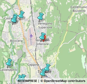 Mappa Via Montesanto, 21040 Venegono Inferiore VA, Italia (3.09273)
