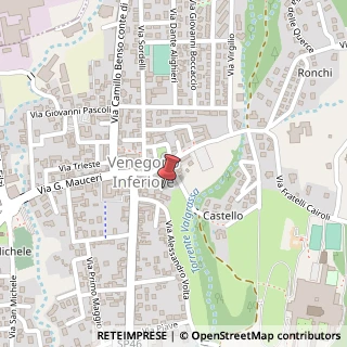 Mappa Via De Conti,  6, 21040 Venegono Inferiore, Varese (Lombardia)
