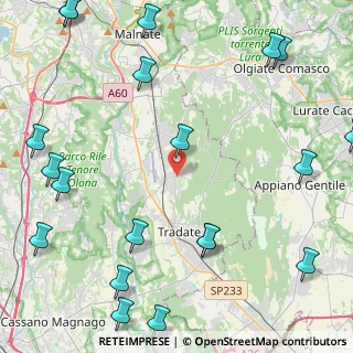 Mappa Via Montesanto, 21040 Venegono Inferiore VA, Italia (6.443)