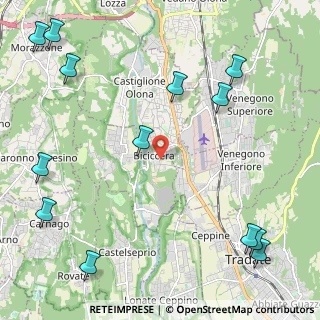 Mappa Via dei Tigli, 21043 Castiglione Olona VA, Italia (3.09846)