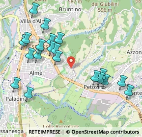 Mappa Via Brughiera, 24018 Villa D'almé BG, Italia (1.0995)