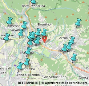 Mappa Via Brughiera, 24018 Villa D'almé BG, Italia (2.094)