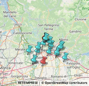Mappa Via Brughiera, 24018 Villa D'almé BG, Italia (9.73889)