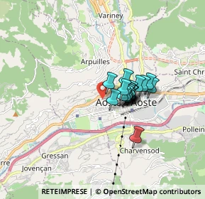 Mappa Via Lexert, 11100 Aosta AO, Italia (0.9855)