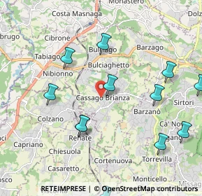 Mappa 23893 Cassago Brianza LC, Italia (2.34167)