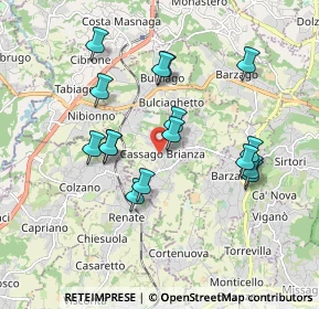 Mappa 23893 Cassago Brianza LC, Italia (1.7025)