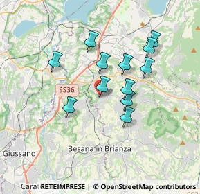 Mappa 23893 Cassago Brianza LC, Italia (2.9525)