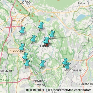 Mappa Via Cesare Battisti, 22063 Cantù CO, Italia (3.63667)