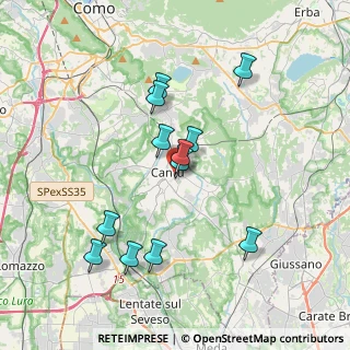 Mappa Via Cesare Battisti, 22063 Cantù CO, Italia (3.45333)